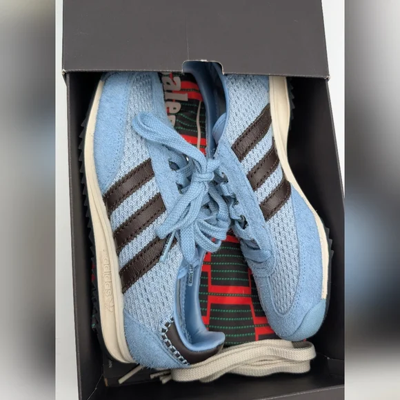 Adidas Wales Bonner SL76 Ash Blue Sneakers Size Womens 7.5 - Picture 3 of 14